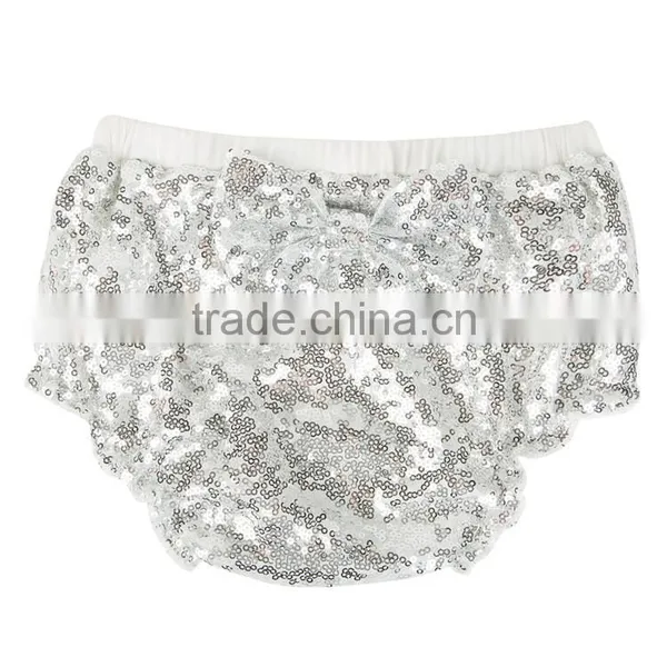 Adorable Baby Diaper, Double Sequin Baby Bloomers, Wholesale Baby Ruffle Bloomers photo-2