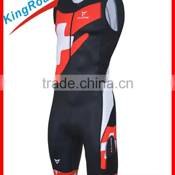 High Quality Triathlon Clothing for Man and Ladies, Ykk 3/4 Hidden Zippers, Comfortable Material for Triathlon Suit
