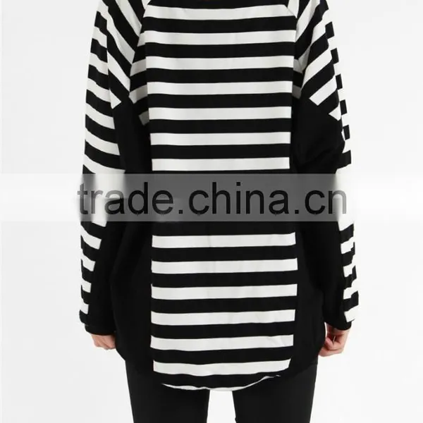 Oversized Loose Two Color Striped Sweatshirt,sweatshirt Extra Long photo-4
