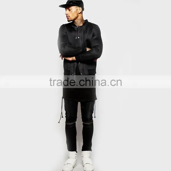 Mens Black Blank t Shirt Wholesale Long t Shirt Blank photo-3