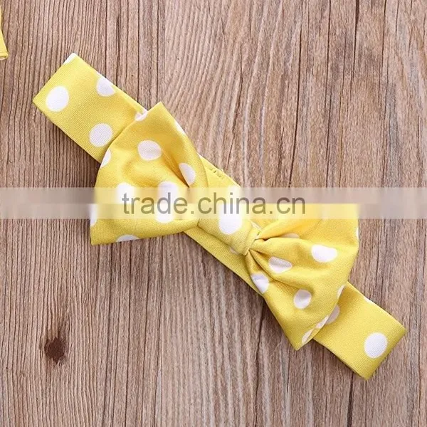 Girl Yellow Polka Dot Swimsuit Baby Summer Pageant Wears photo-4