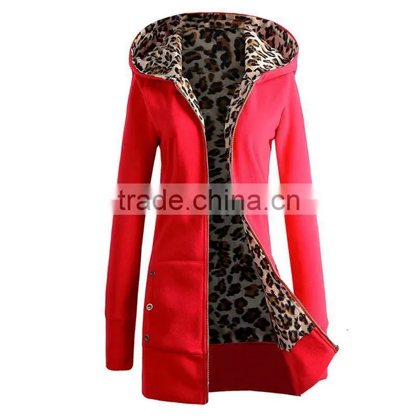 Hot Sale Custom Made Latest Womens Brushed Long Warm Thick Winter Fleece Hoodies photo-4