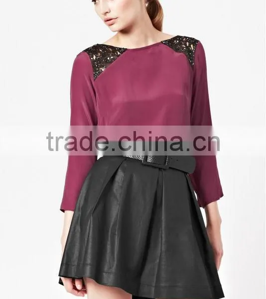 Ladies Crepe Tunic Top with Sequins