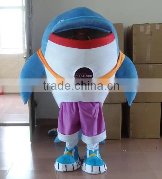 With Clear Visual Holes Dolphin Mascot Costume Adult Dolphin Mascot Costumes photo-2