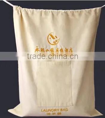 Cotton Gym Bag Polycotton Laundry Bag String Storage Bag photo-3