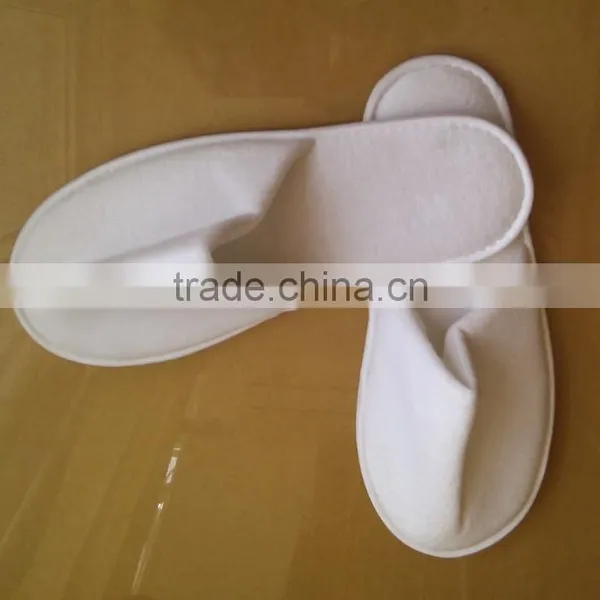 2016 Soft Feeling Wholesale White Velour Embroidery Cheap Hotel Slipper photo-2
