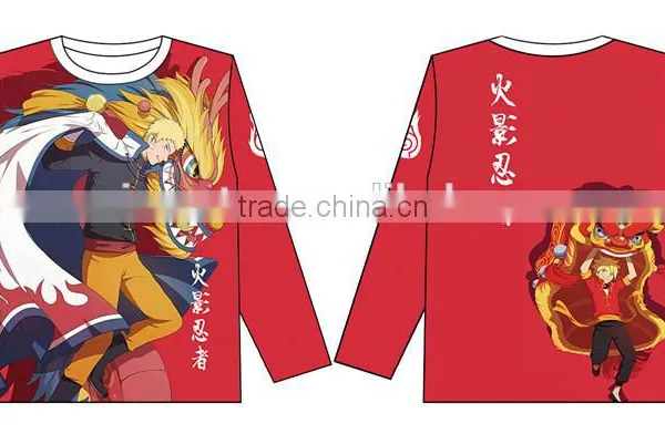 Naruto Popular Japanese Cartoon Cosplay Fashion Style Good Quality Long Sleeve Warm Anime T Shirt photo-2