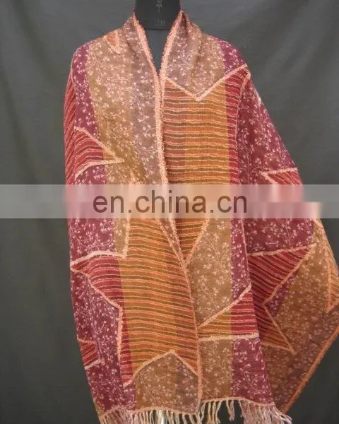 Pure Wool Jacquard Shawl
