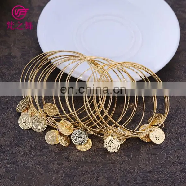 Wholesale Gold Coins Belly Dance Bracelet Bangle Jewelry P-9043# photo-5
