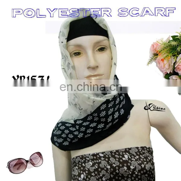 2016 China Top Fashion New Style Digital Print Polyester Turkish Chiffon Scarf Made in Factory Hot Sale in the World photo-3