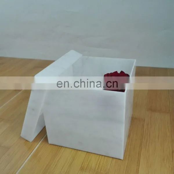 Wholesale White Marble Flower Box Acrylic photo-2
