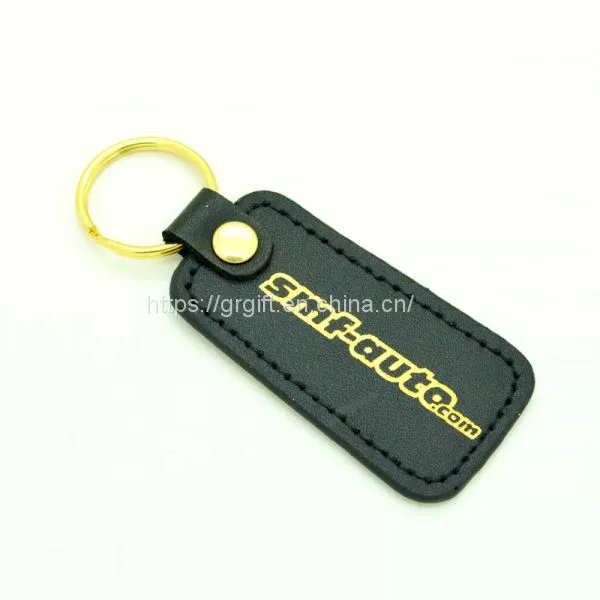 Factory customized popular superior genuine leather keychain