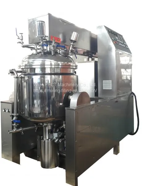 ZJR-350 Pharmaceutical Ointment Vacuum Homogenizing Mixing Machine With Bottom Homogenizer Circulation