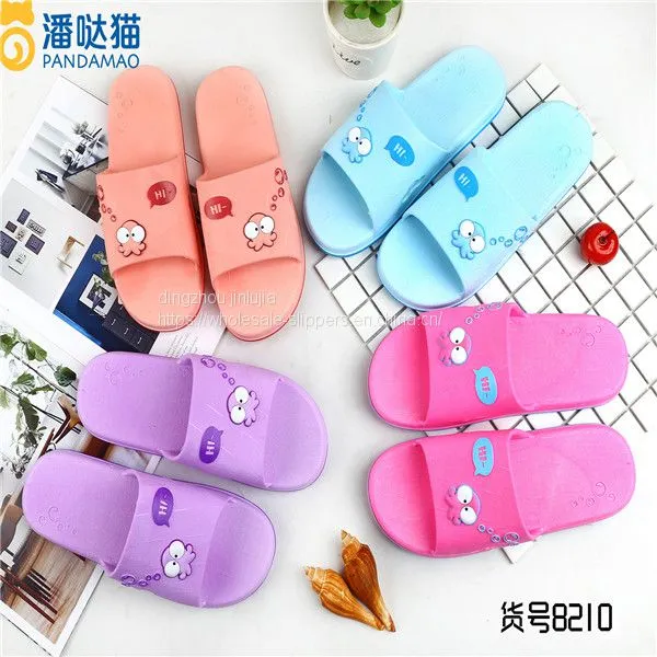 Non-slip Pvc Sandals Pvc Bathroom Chappal Pvc Plastic Slippers For Ladies photo-2