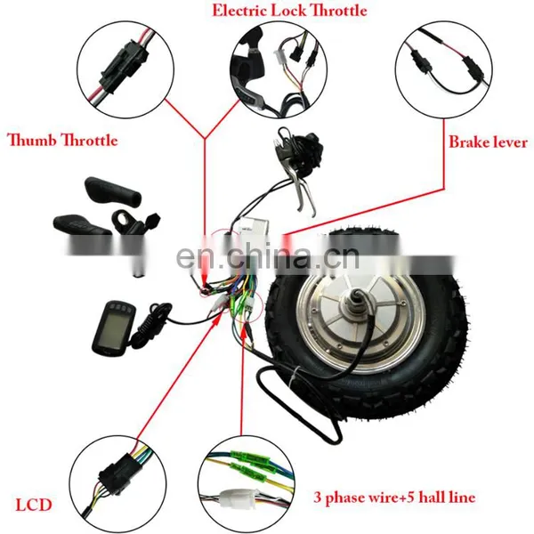 DC Brushless Gearless 10 Inch 250W 350W 500W 800W Electric Wheel Hub Motor photo-6