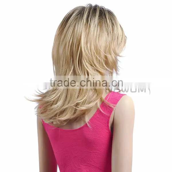 Female Straight Inclined Bang Blending Wig Hair photo-6