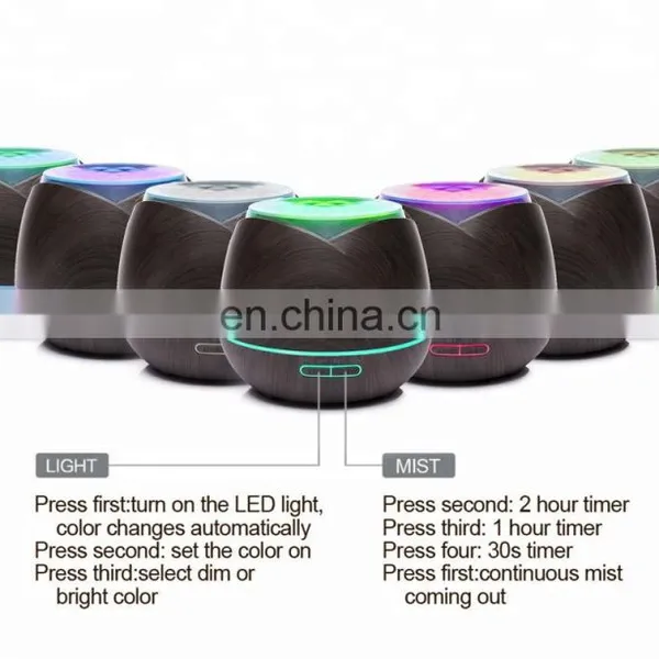 Electronic Wood Grain Scent Aroma Essential Oil Diffuser Cool Mist Ultrasonic Humidifier photo-3