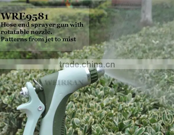 (84492) Plastic Garden Cleaning Tool TPR Covered Garden Water Gun Irrigational Metal Nozzle Jet Water Washing photo-2