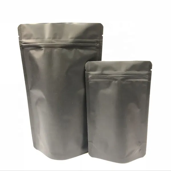 Accept Customized Herb Food Dried Food Bags Black Aluminum Foil Stand Up Pouch photo-5