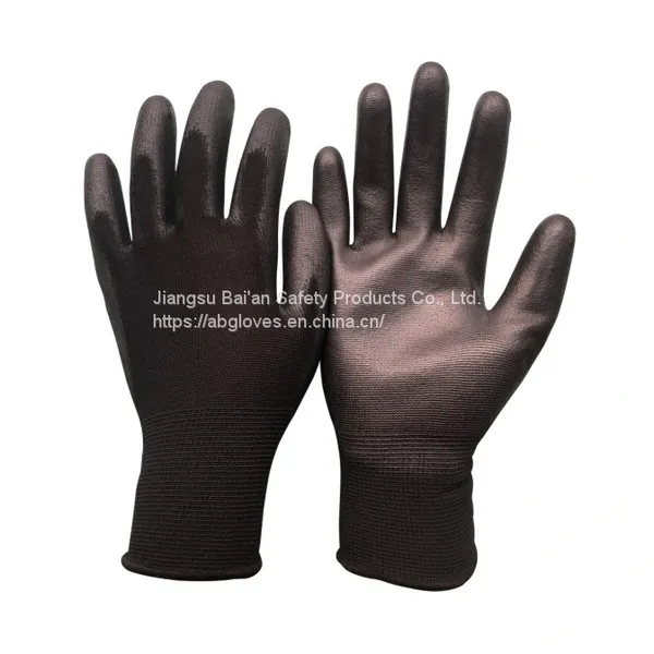 PU Coated Nylon Copper Touch Screen Gloves For Automatic Industries Bagloves photo-3