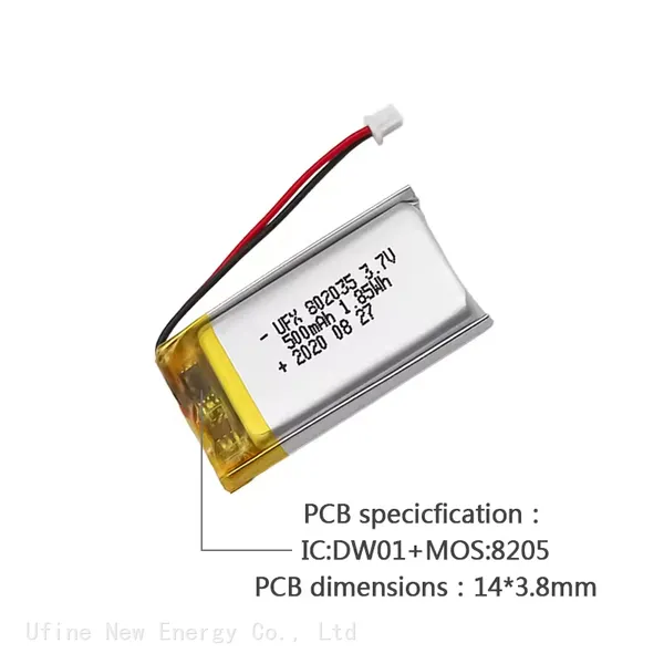 Chinese Lithium-ion Cell Manufacturer Wholesale Gamepad Battery UFX802035 500mAh 3.7V photo-4