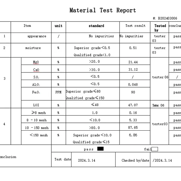 Glass Making Dolomite 8-120mesh CaO>30% MgO>20% photo-4