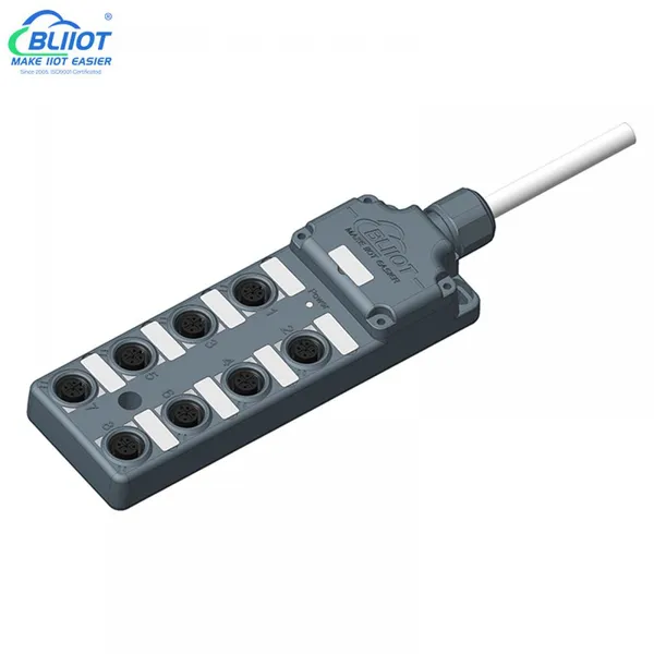 Corrosion-Resistant IP67/IP69K PNP Prefabricated Cable Waterproof Junction Box M12 8Port for Storage Equipment photo-2