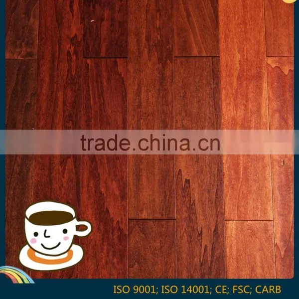 Hot Sale Handscraped Poplar Multilayer Engineered Wood Flooring Different Color photo-2