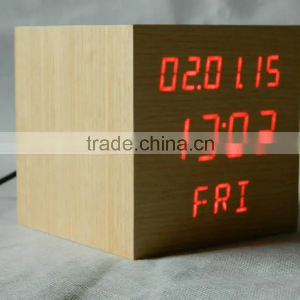 WL0833 Square Shape Calendar Snooze Temperature Mulit Function Desktop Clock photo-4