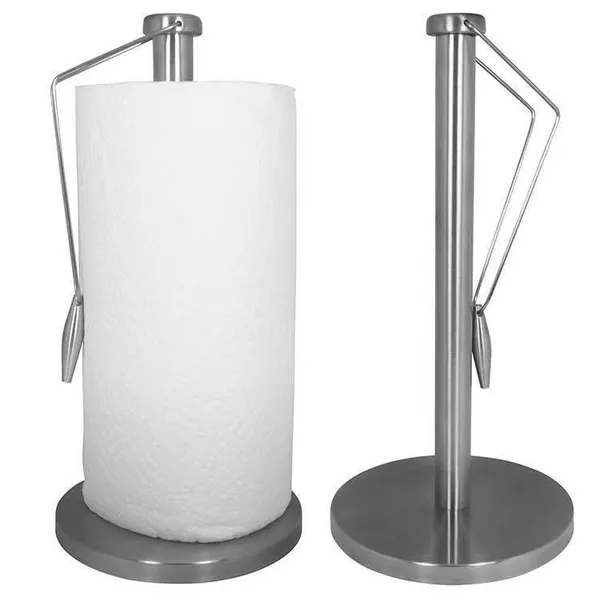 Kitchen Stainless Steel Non-overturned Tissue Holder Hanging Beads Vertical Fork Hip Tissue Holder photo-4