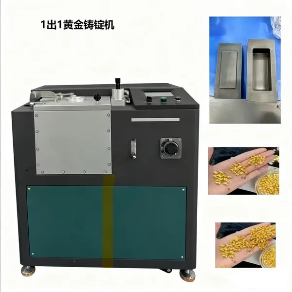 1-in-1 gold ingot casting machine preset program can complete the entire process of melting, insulation, and casting with one click