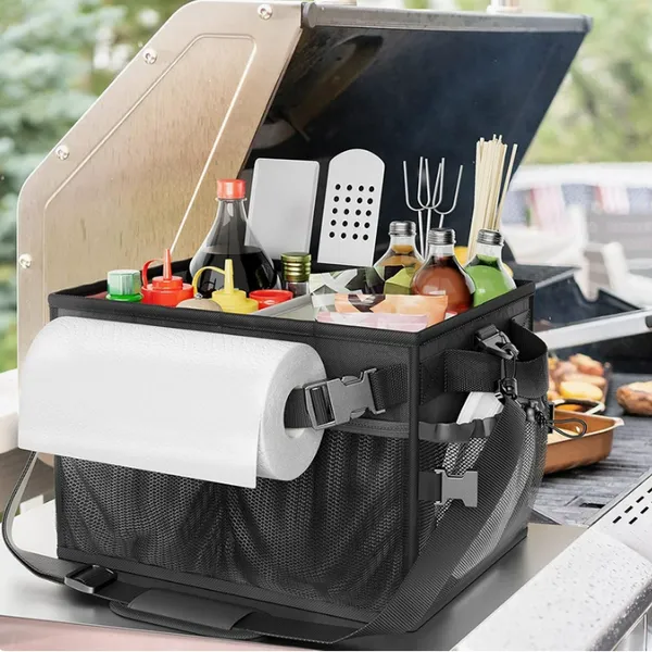Large Insulated Cooler Box for Camping - Thermal Picnic Equipment Case With Storage Compartments