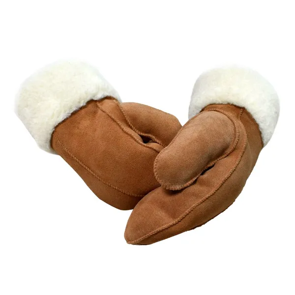 Gloves Manufacturer Wholesales Fur Sheep Skin Leather Gloves Mittens for Women and Men Really Sheepskin Gloves photo-2