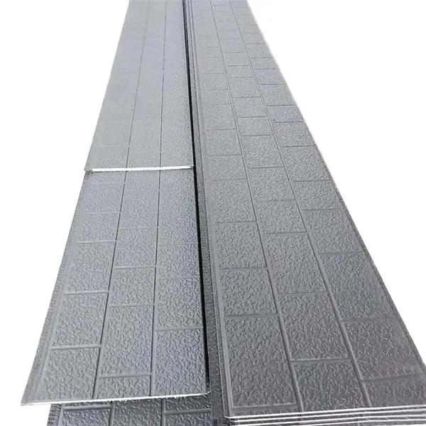 Metal Exterior Wall Sandwich Panel for Villa Decoration Exterior Wall Cladding With Rockwool Fireproof photo-4