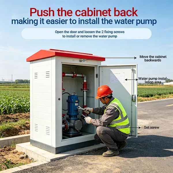 Electric Insulation FRP Well House Anti-leakage Safe Fiberglass Pump Cabinet for Power Equipments