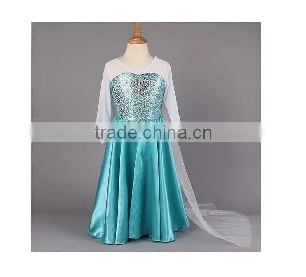 Wholesale Cheap 2015 Elsa Queen Dress For Girls D photo-4