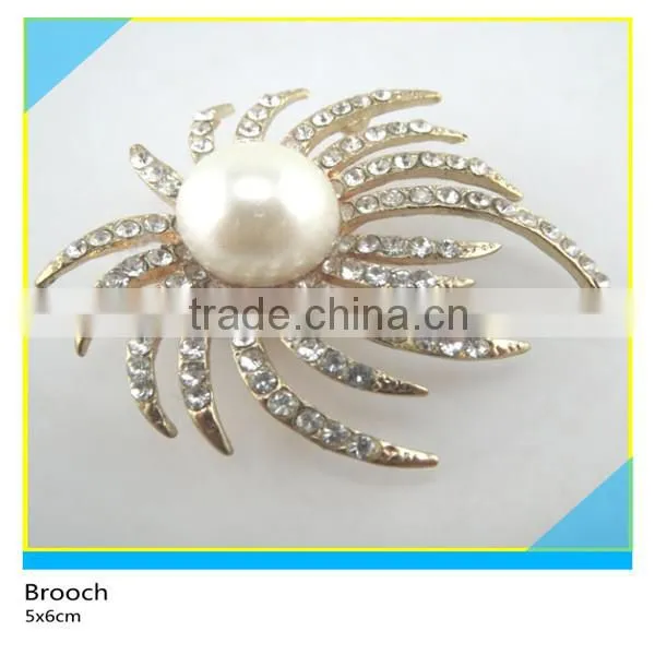 Gold Metal Base Topaz Square Rhinestone Brooch Glass Stone Brooch 3x5cm photo-6