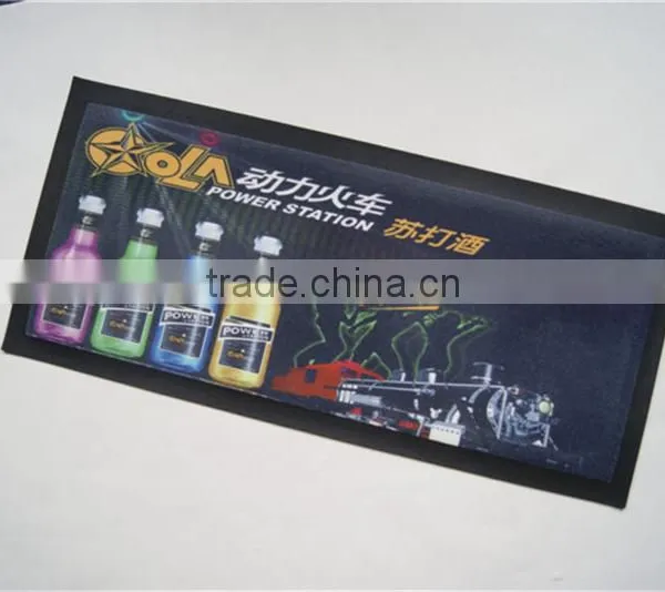 Custom Bar Mat With Full Color Printing, Non Woven Fabri on Top Custom Bar Mat photo-4