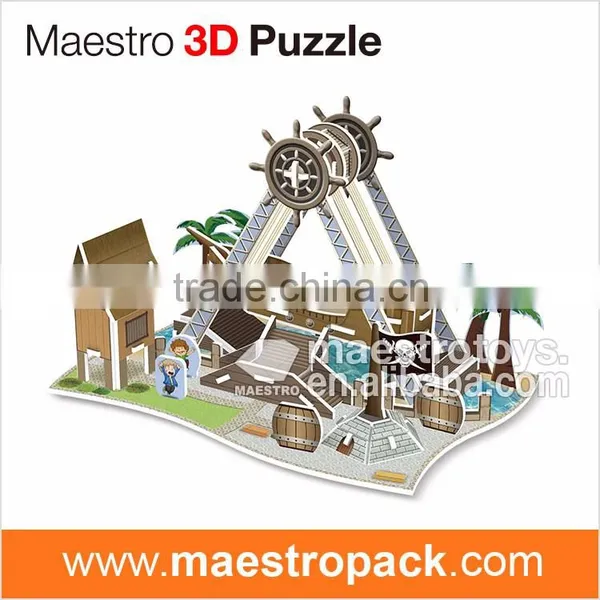 42PCS Playground Model PIRATE SHIP RIDE 3d Puzzle