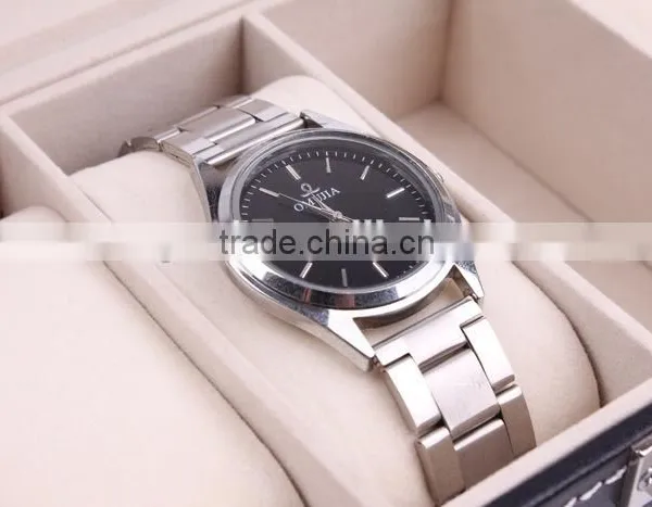 W806-20 20 Grid Slot Black PU Leather Big Watch Packaging Box With Drawer Quality Choice photo-5