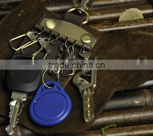 European Retro Leather Compact Key Holders Bag photo-3