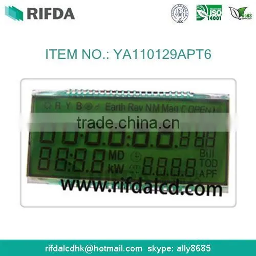 Yellow Green STN Electricity Meter Water Meter Gas Meter Lcd Display Screen