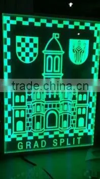 Edgelight Light Guide Sheet With Laser Dot and V-Cutting Progress Art Craft photo-3