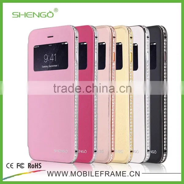 2015 Metal Cell Phone Leather Cases for IPhone photo-6