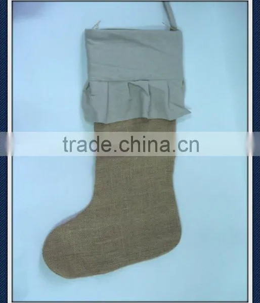 Burlap Christmas Stockings photo-3