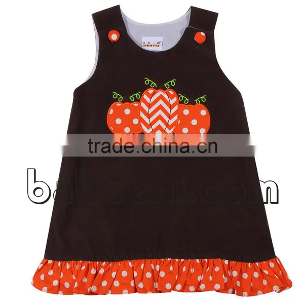 Pretty Pumpkins Applique A-line Dress for Girl
