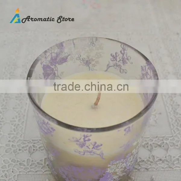 Soybean Wax Candle in Decal Glass Jar photo-2