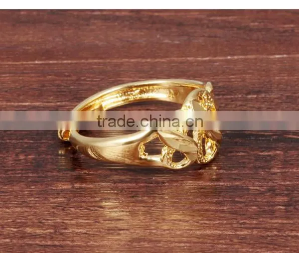 2016 Brass Fashion 18K Gold Plated Jewellery Infinity Symbol Ring photo-5