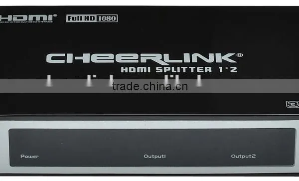 CHEERLINK 2 Port 1080P/3D HDMI Splitter 1.4 Connects to Source Such as DVD, Satellite, Cable Box, PC, PS3 photo-2