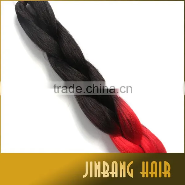 2016 Hot Selling Ombre Jumbo Braiding Straight Hair Synthetic Afro Kinky Braids Hair Box Braid Extensions photo-5